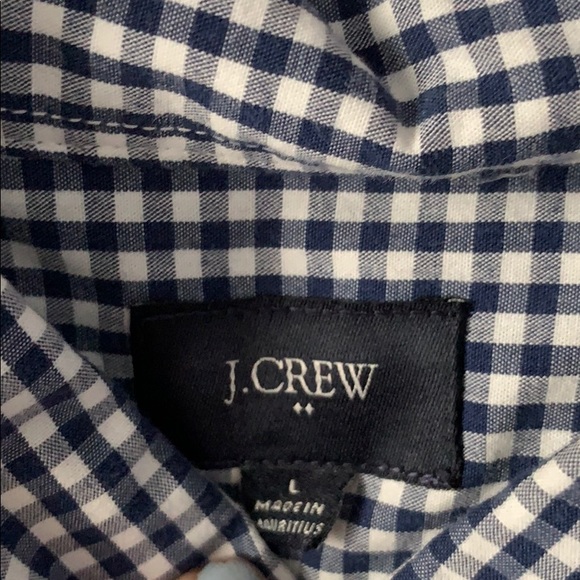 3/$35🌻 J. Crew Navy & White Gingham Button Down - Picture 3 of 6